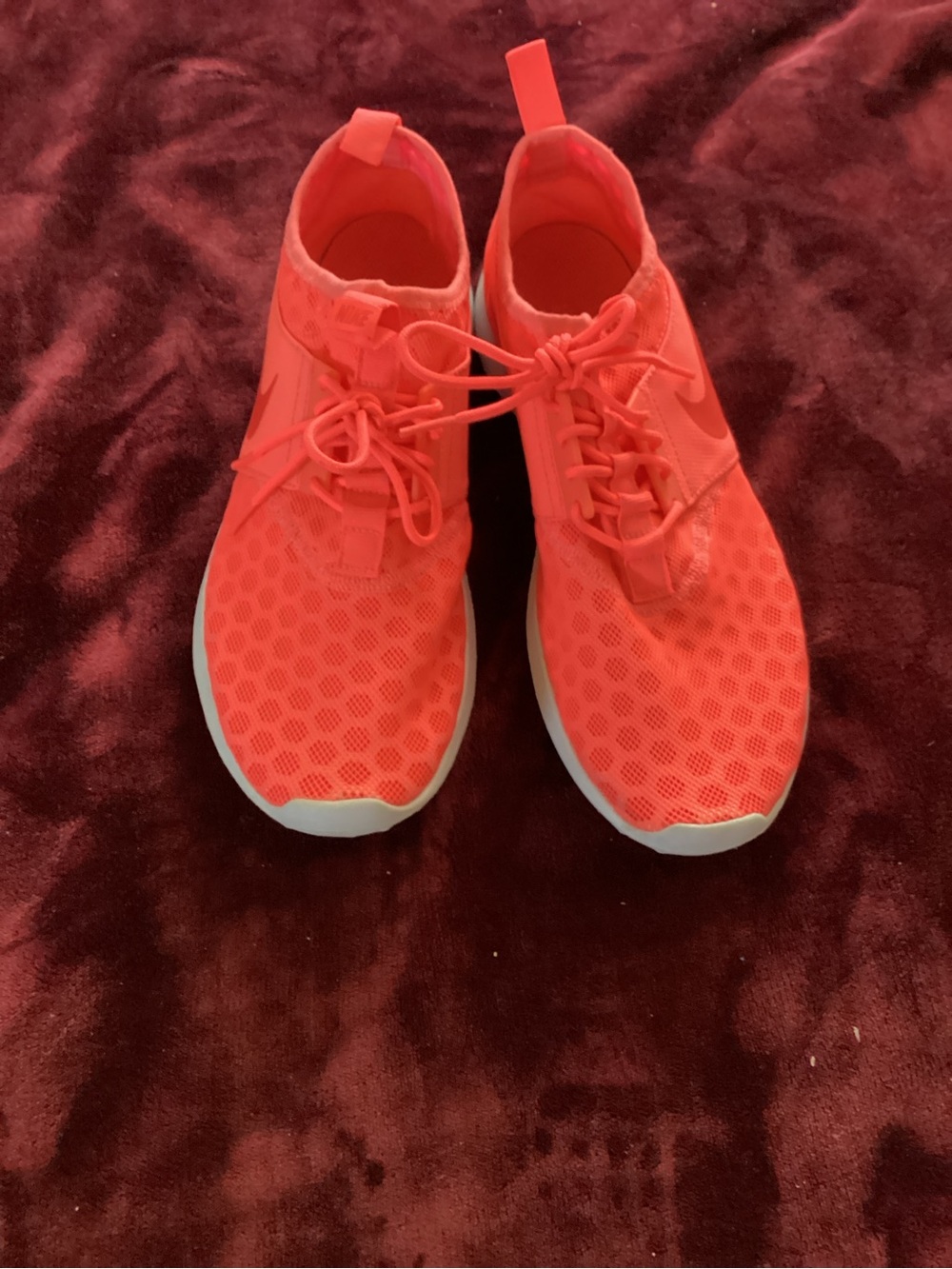 Nike Women's Bright Coral/White Athletic Sneakers